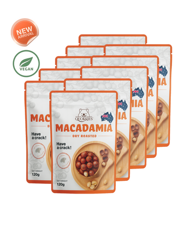NEW Macadamia Dry Roasted In Shell 120G x10 Bundle