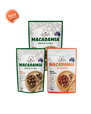 NEW Macadamia Roasted In Shell Variety Bundle x 3 Pack